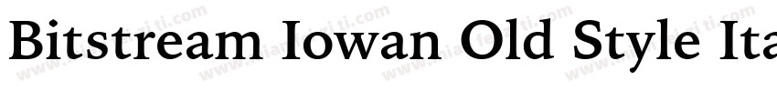 Bitstream Iowan Old Style Italic BT字体转换